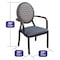 Medacure Rounded Navy Stain-Resistant Dining Room Chair for Seniors & Homecare MC-DCA250B - alternate 3
